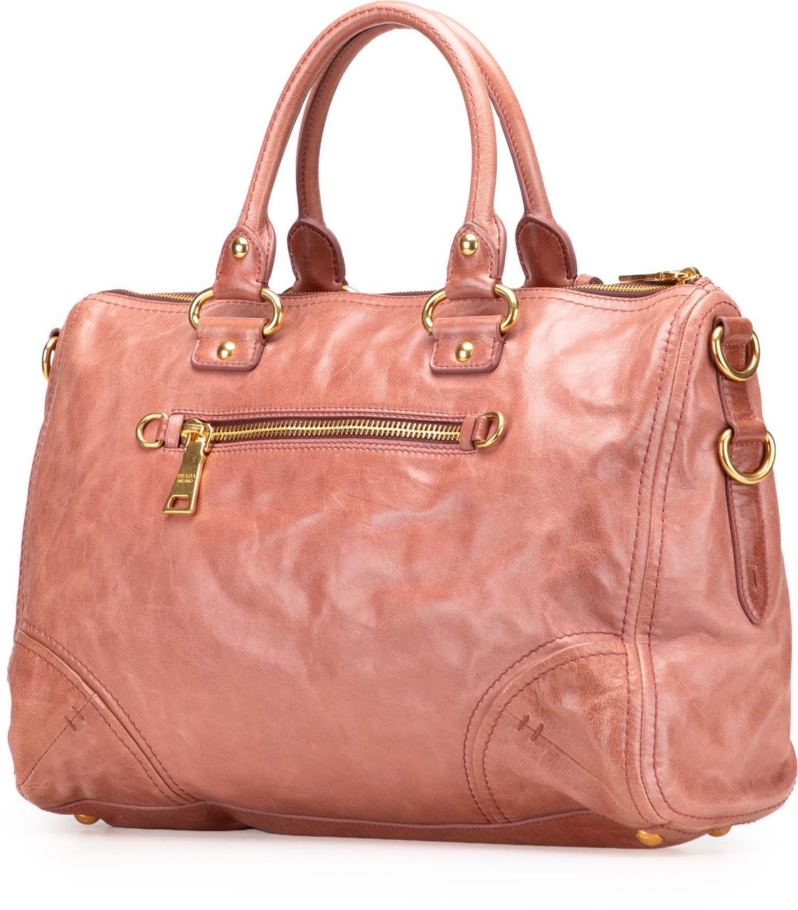 Prada Vitello Shine Satchel Roze