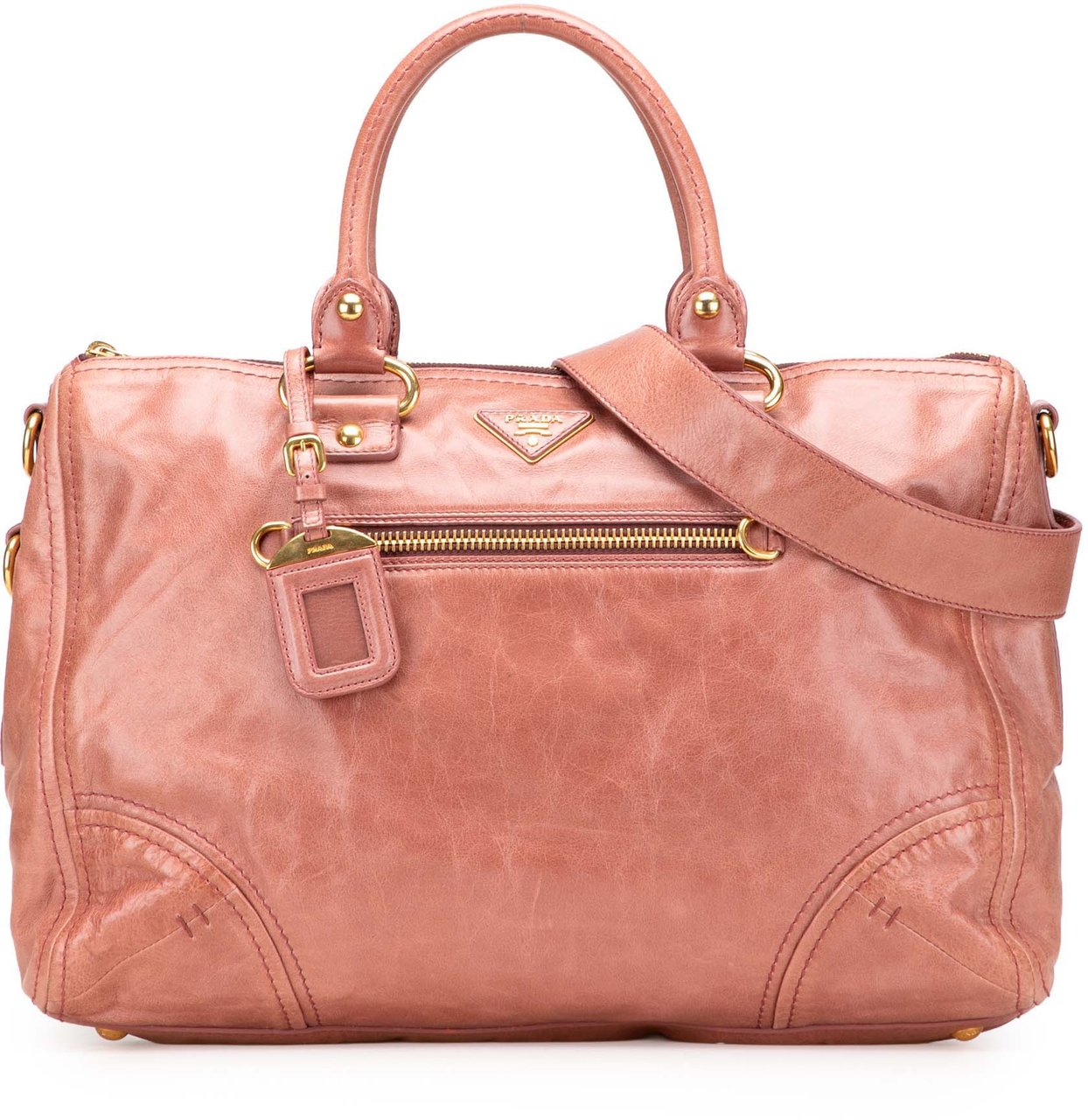 Prada Vitello Shine Satchel Roze