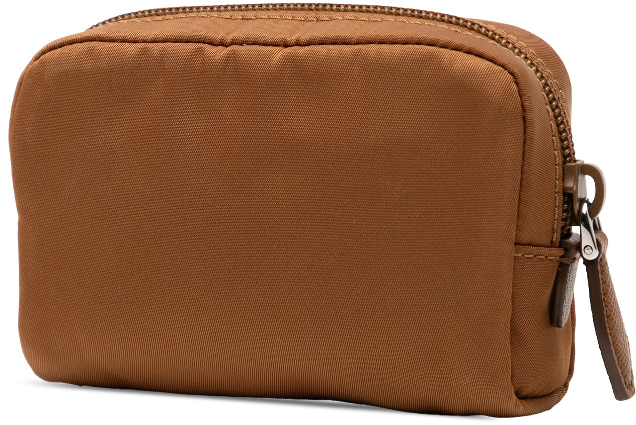 Prada Micro Re-Nylon Pouch Bruin
