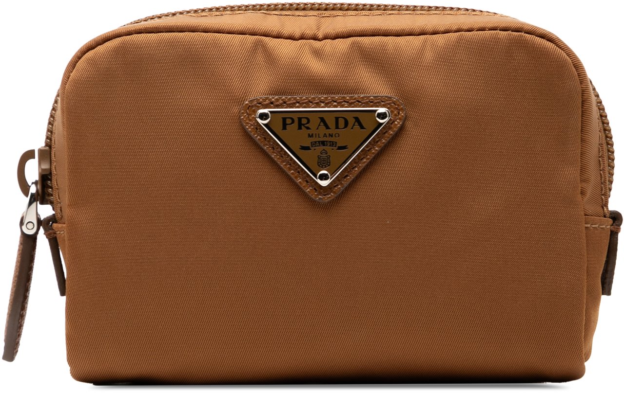 Prada Micro Re-Nylon Pouch Bruin