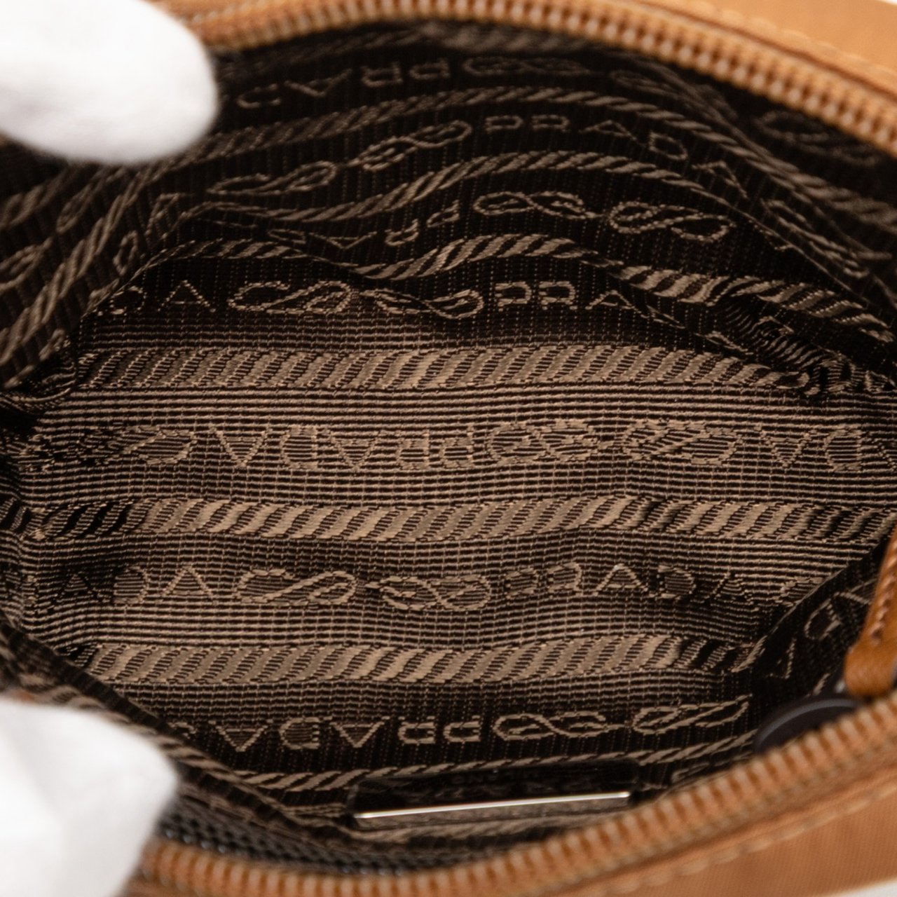 Prada Micro Re-Nylon Pouch Bruin