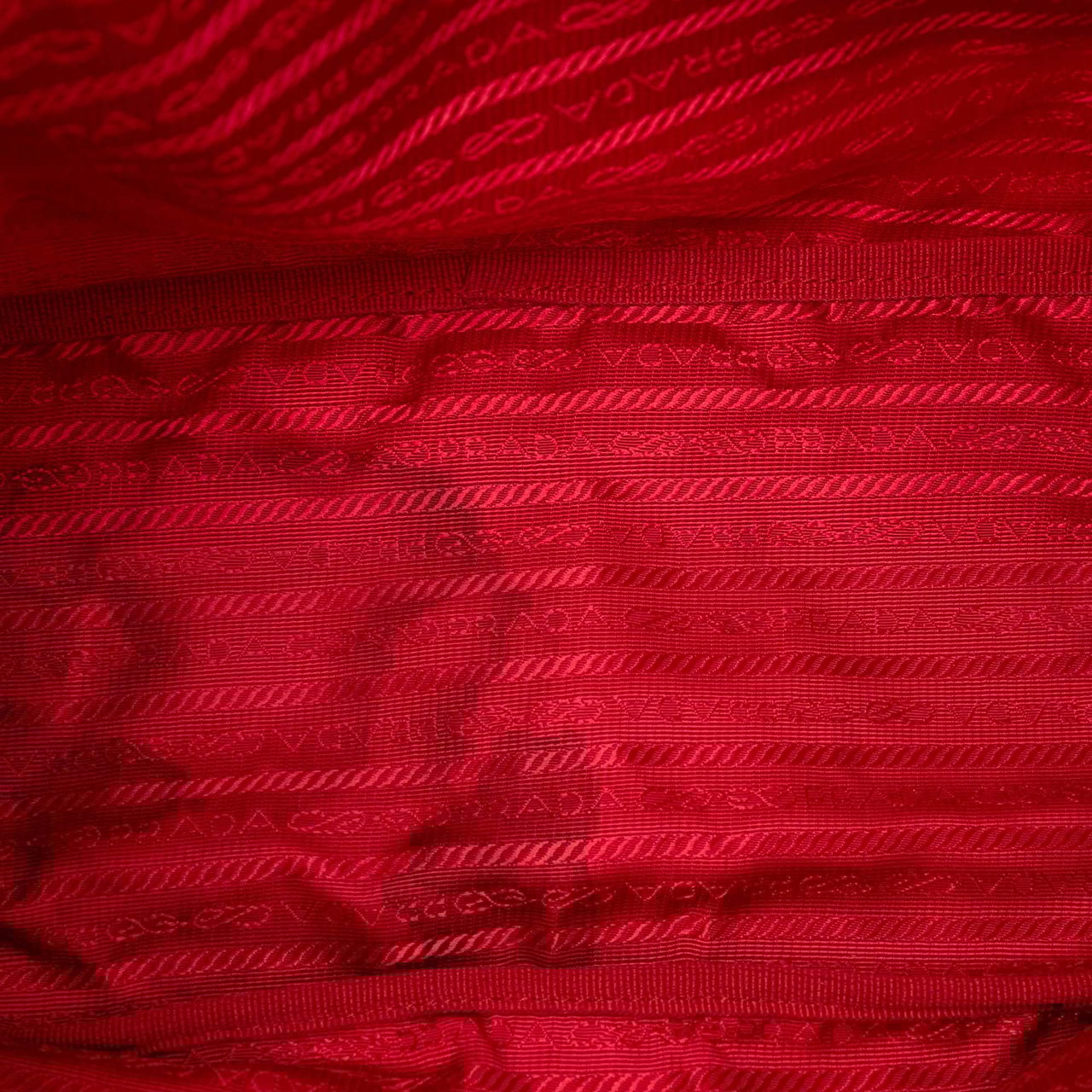 Prada Saffiano Trimmed Tessuto Backpack Rood