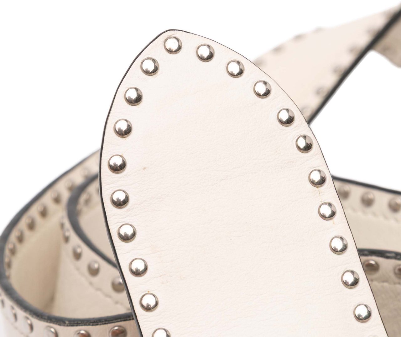 Prada City Calf Studded Folk Cahier Crossbody Wit