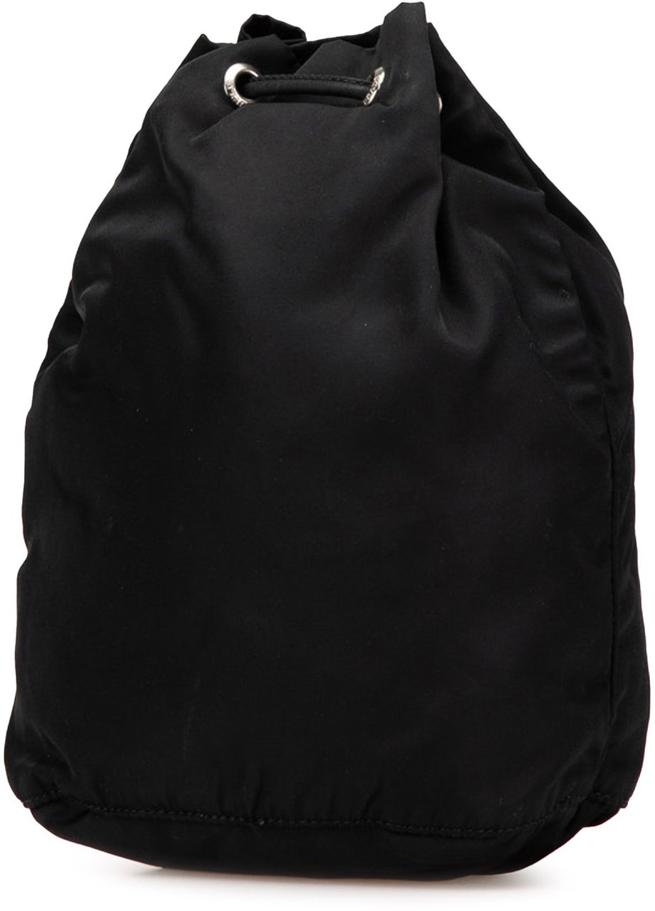 Prada Tessuto Drawstring Pouch Zwart