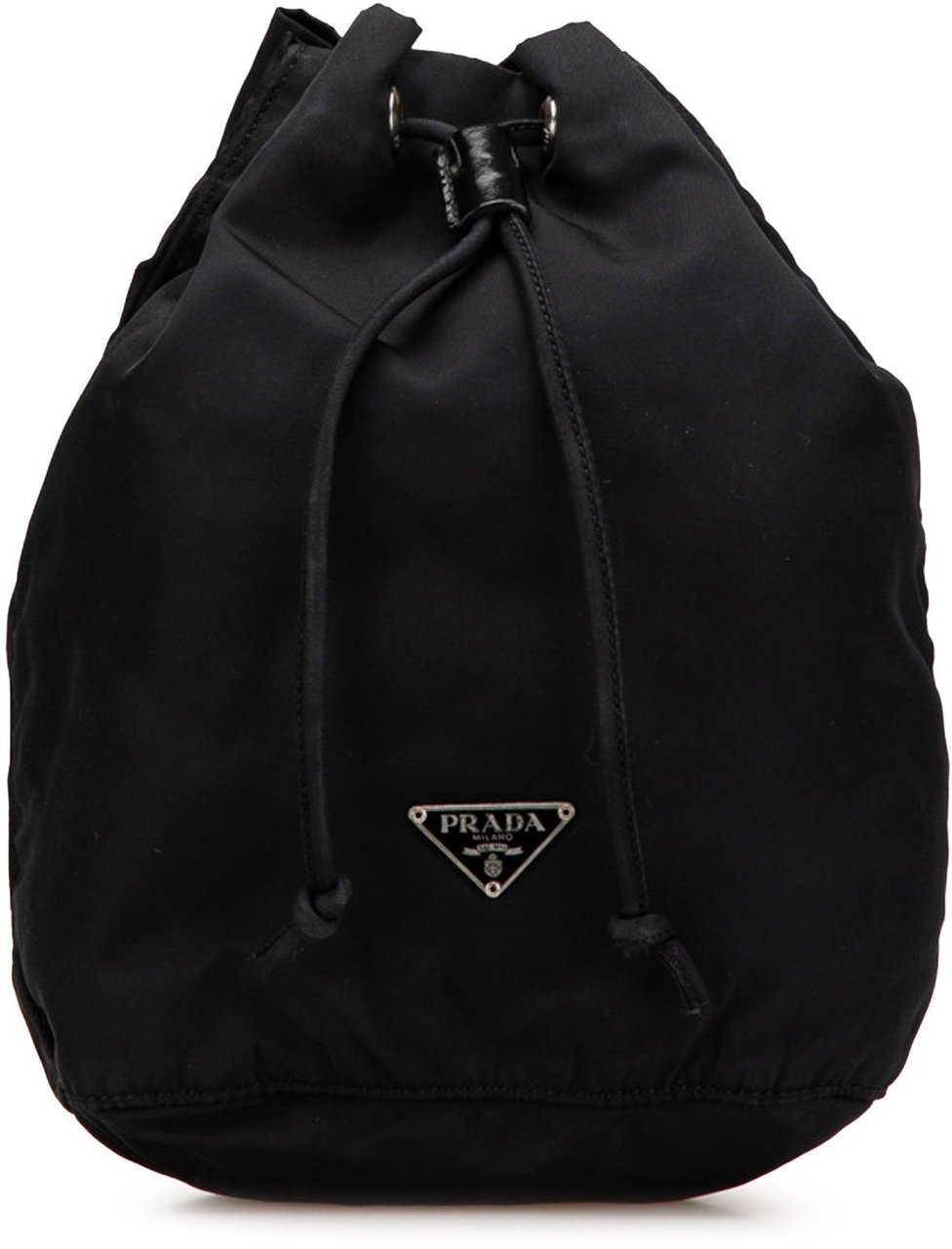 Prada Tessuto Drawstring Pouch Zwart