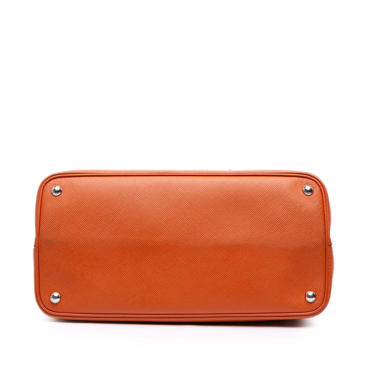 Prada Medium Saffiano Cuir Double Satchel Oranje