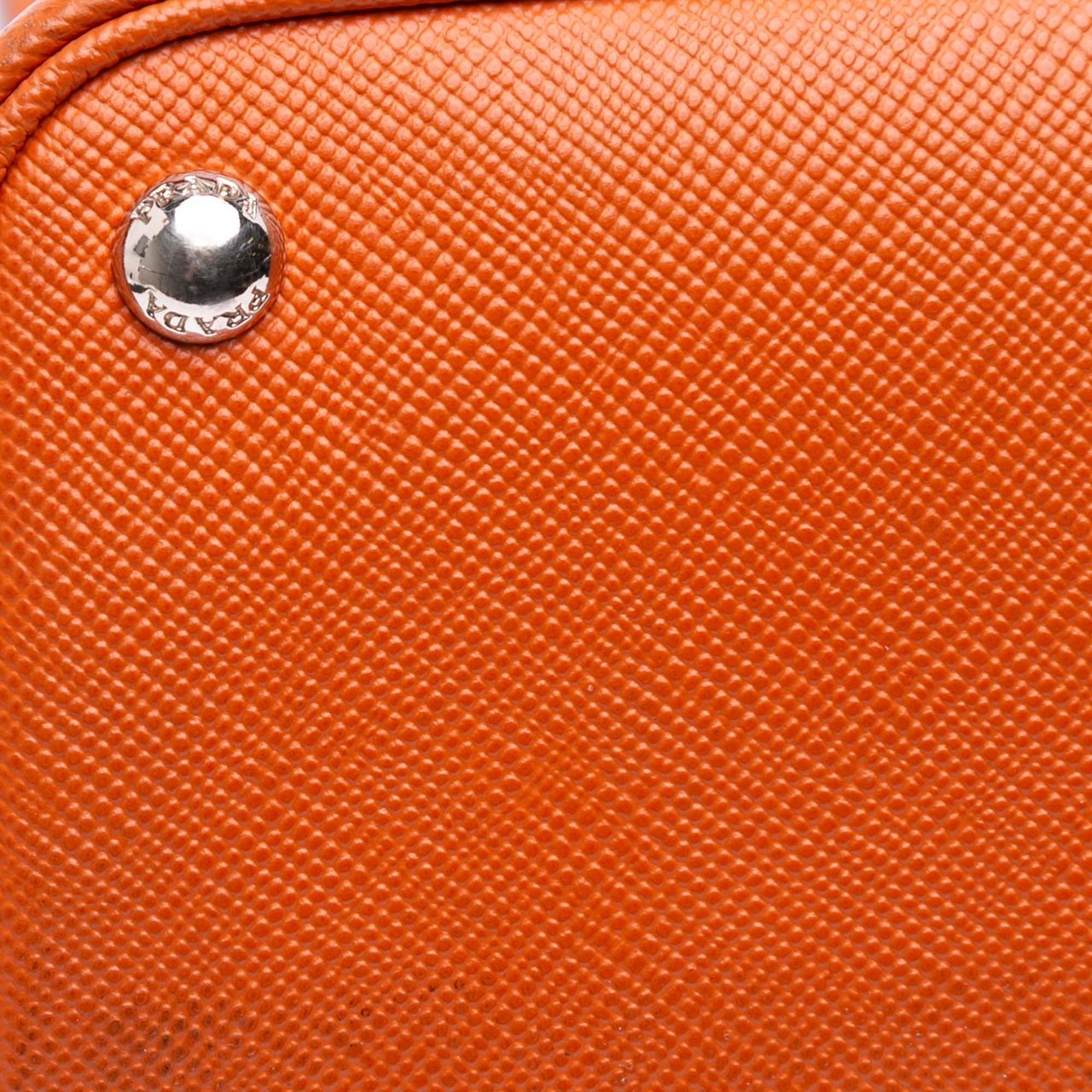 Prada Medium Saffiano Cuir Double Satchel Oranje