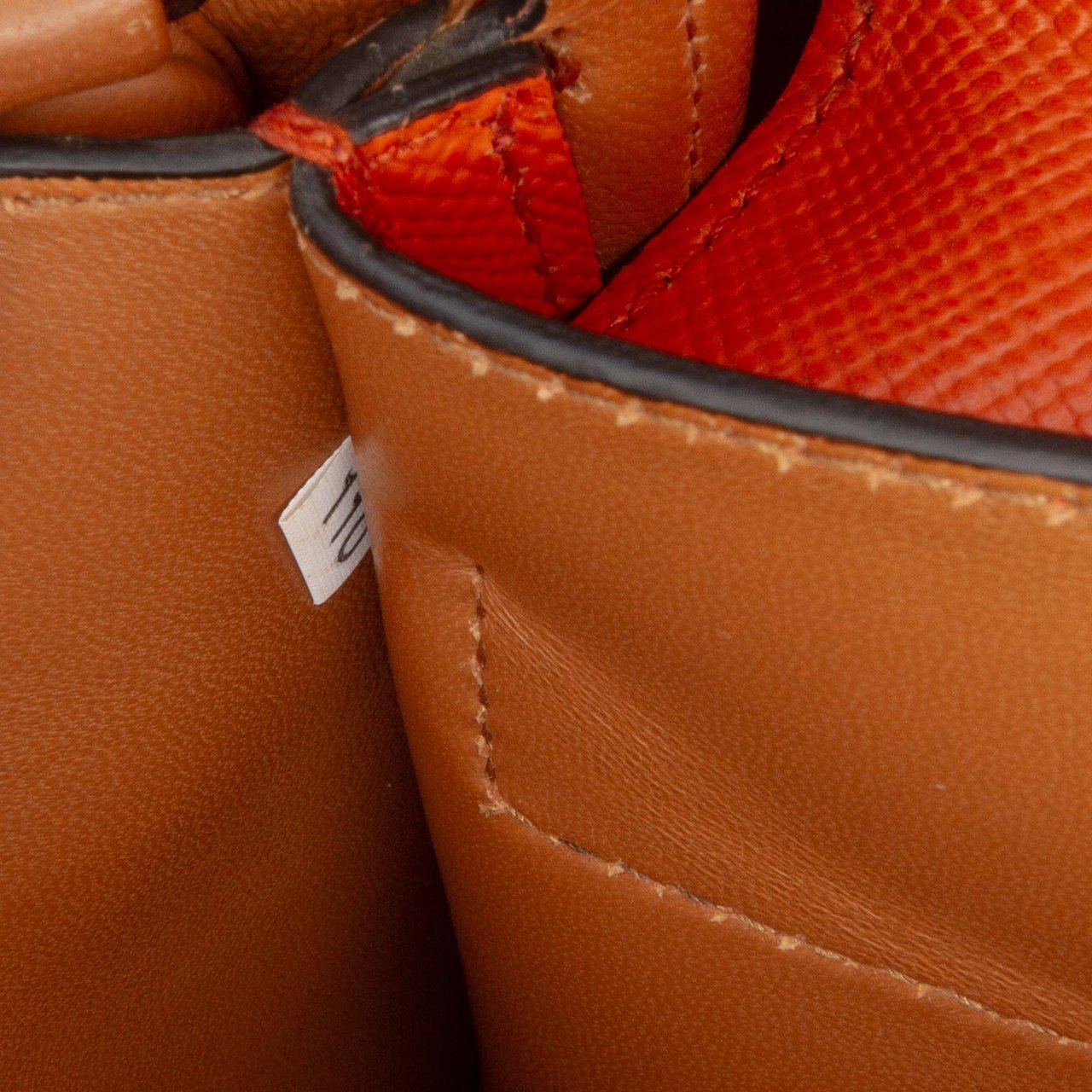 Prada Medium Saffiano Cuir Double Satchel Oranje