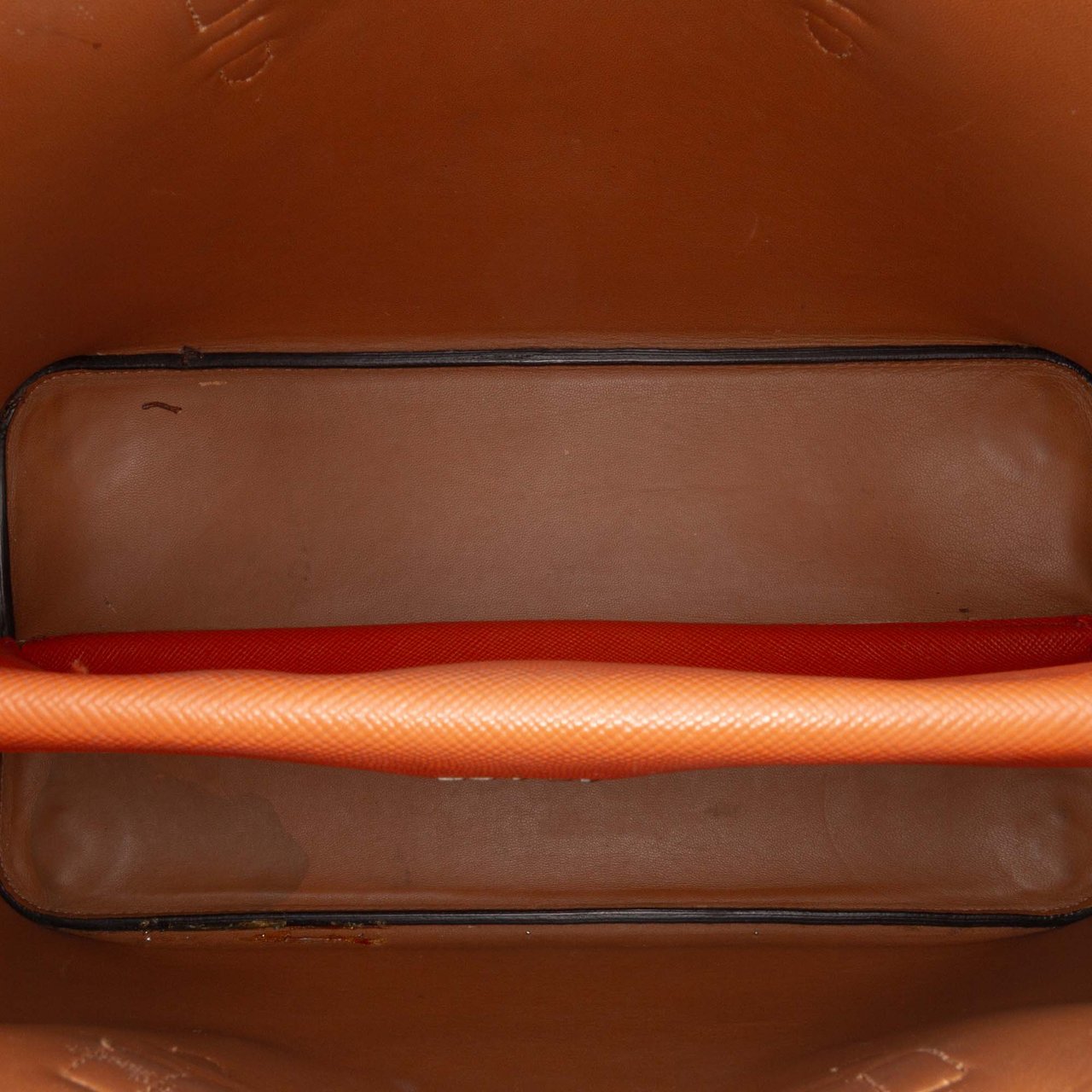 Prada Medium Saffiano Cuir Double Satchel Oranje