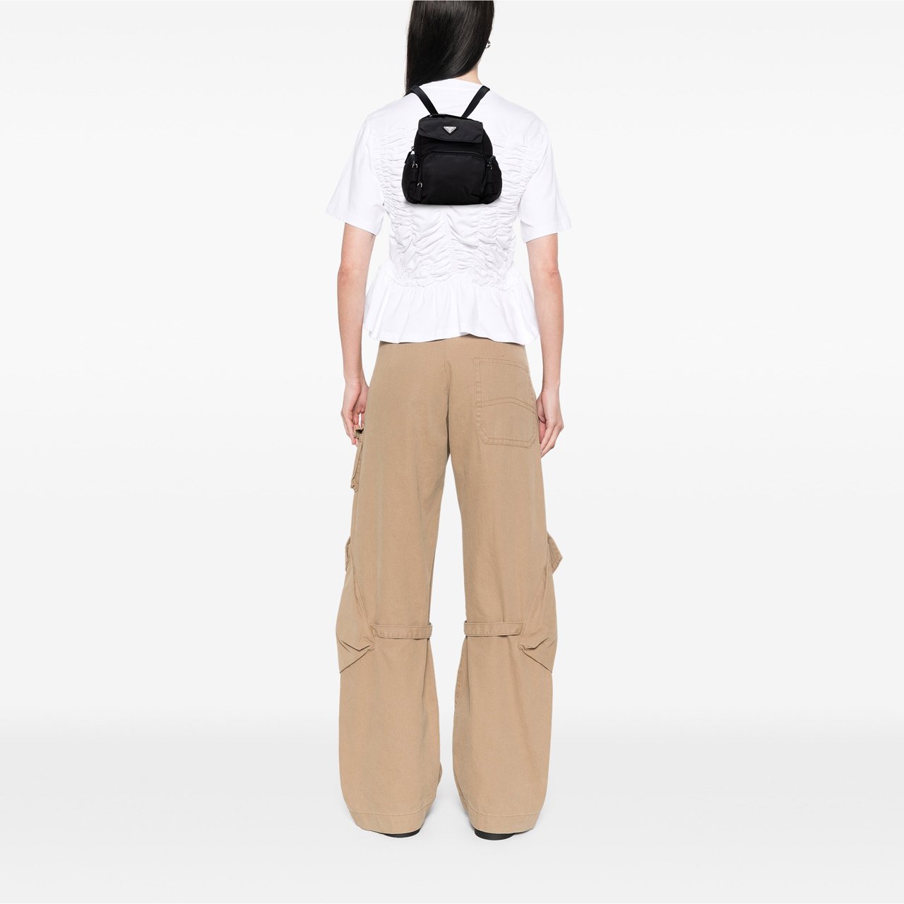 Prada Mini Tessuto Backpack Zwart