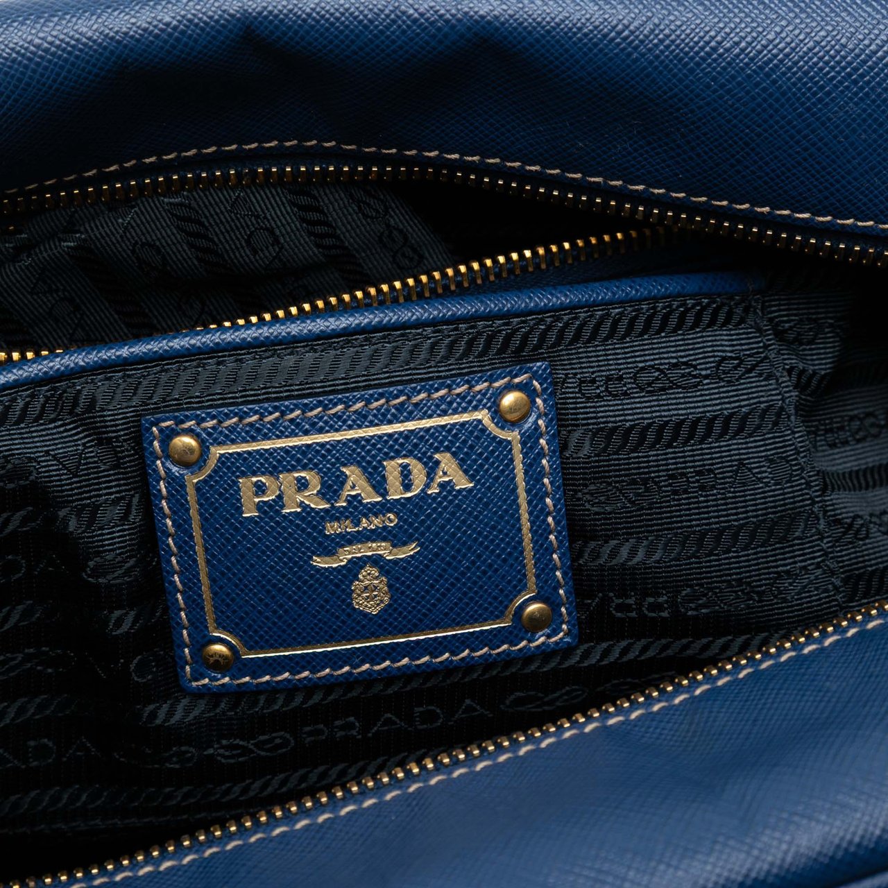 Prada Saffiano Lux Handbag Blauw