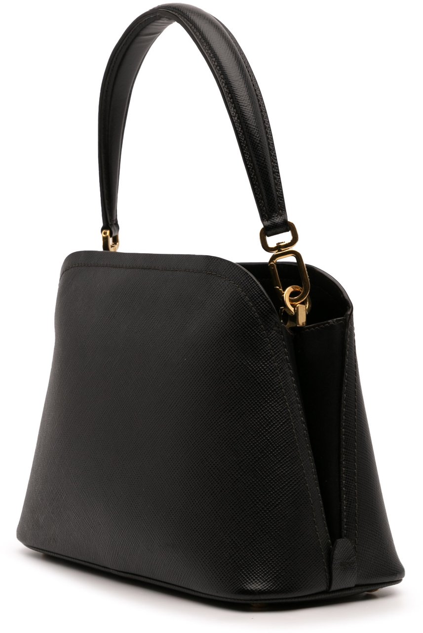 Prada Medium Saffiano Matinee Satchel Zwart