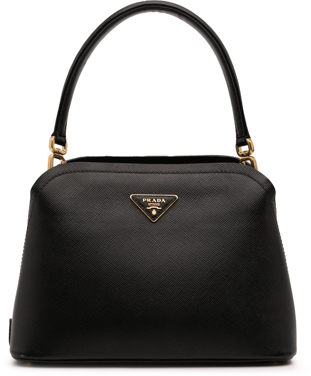 Prada Medium Saffiano Matinee Satchel Zwart