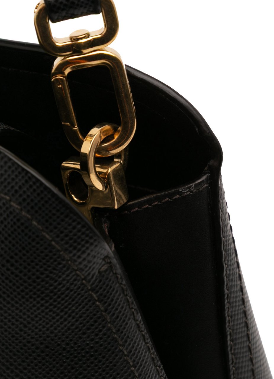 Prada Medium Saffiano Matinee Satchel Zwart