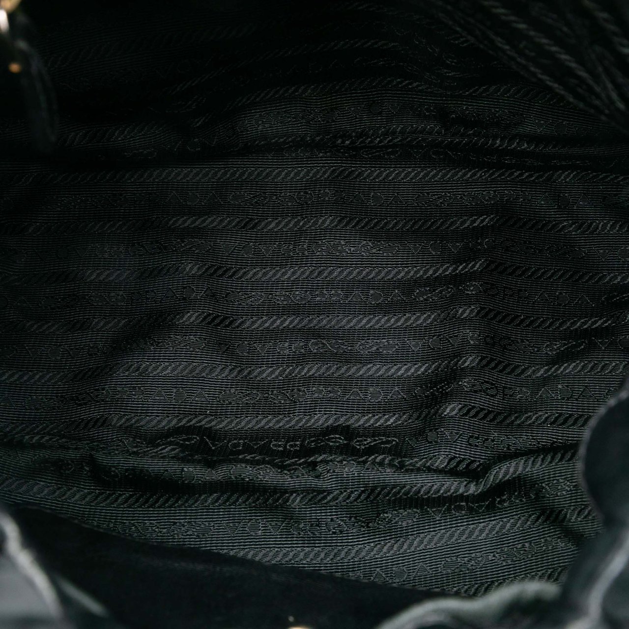 Prada Tessuto Logo Bow Satchel Zwart