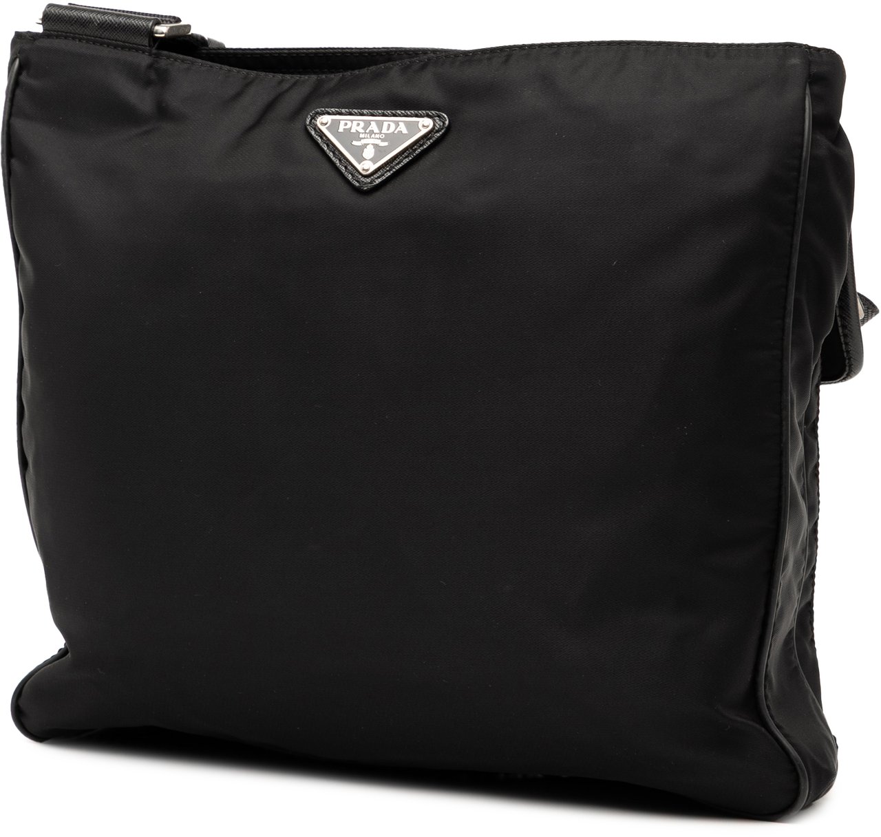 Prada Tessuto Zip Top Crossbody Zwart