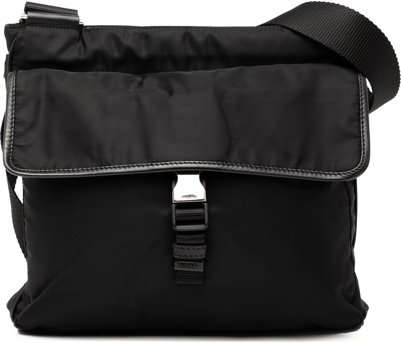 Prada Tessuto Zip Top Crossbody Zwart