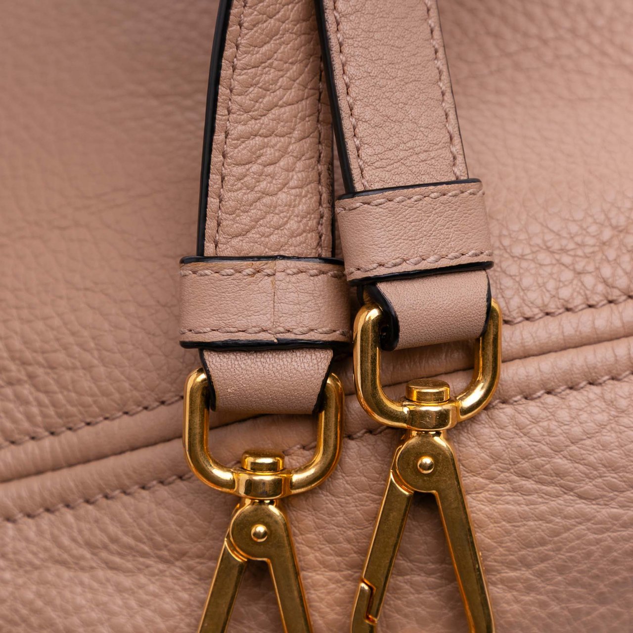 Prada Vitello Daino Sacca 2 Manici Convertible Tote Bruin