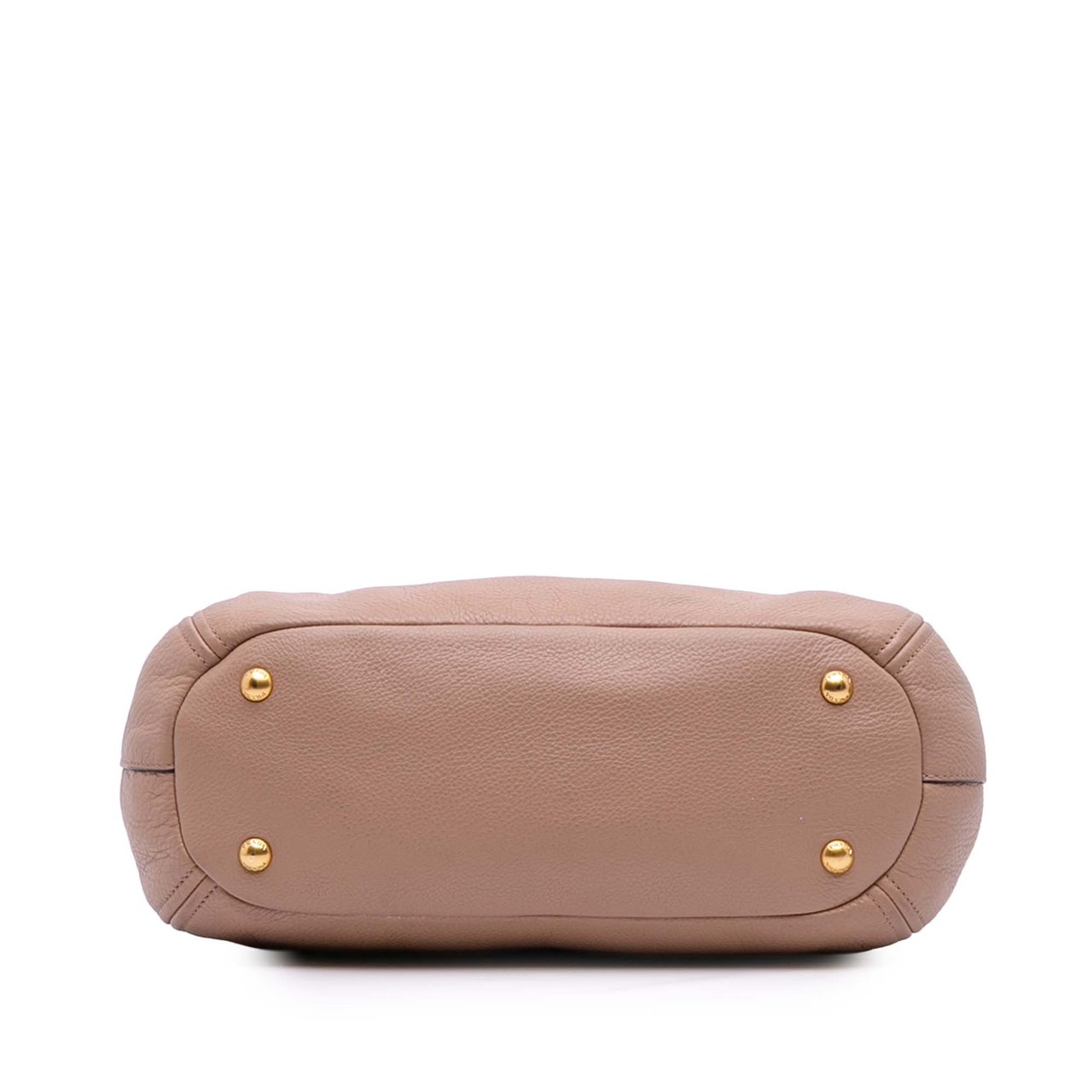 Prada Vitello Daino Sacca 2 Manici Convertible Tote Bruin