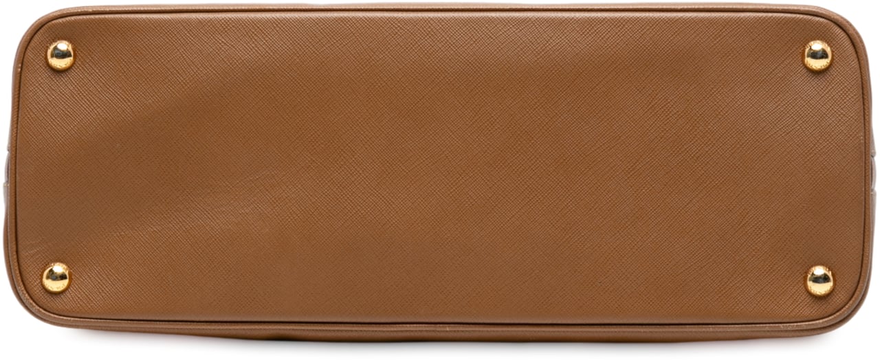 Prada Large Saffiano Lux Promenade Satchel Bruin