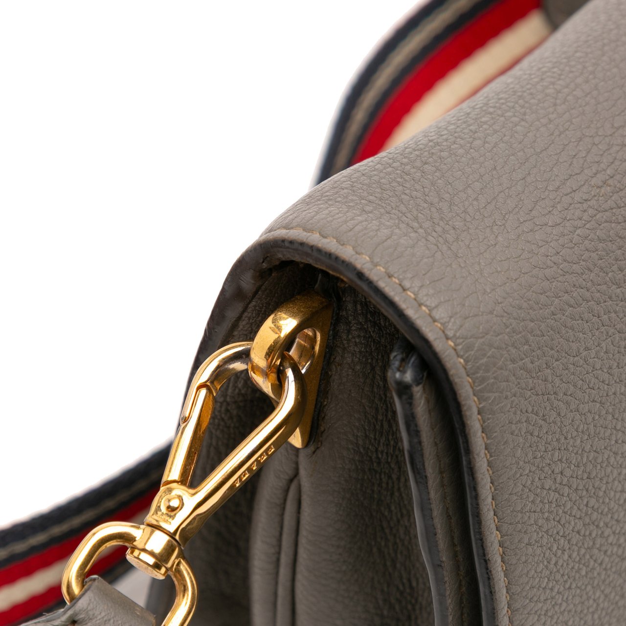 Prada Vitello Daino Flap Crossbody Bruin