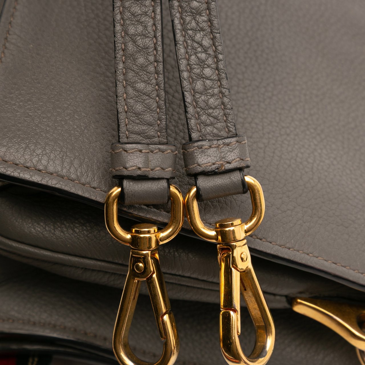 Prada Vitello Daino Flap Crossbody Bruin