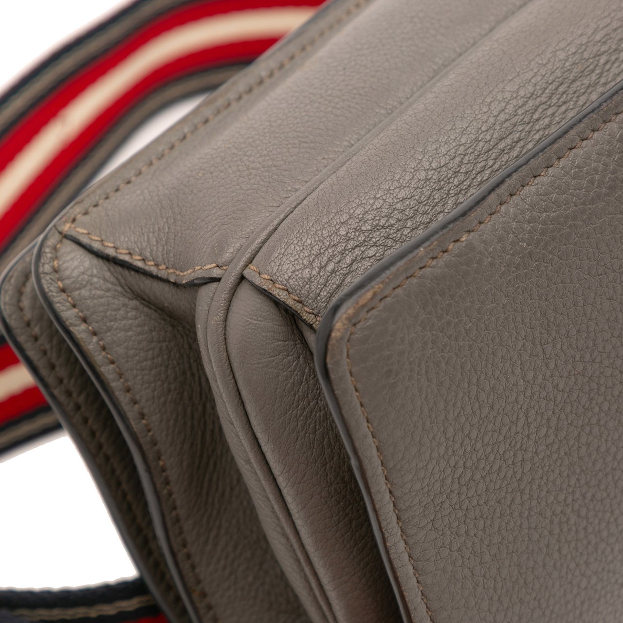 Prada Vitello Daino Flap Crossbody Bruin