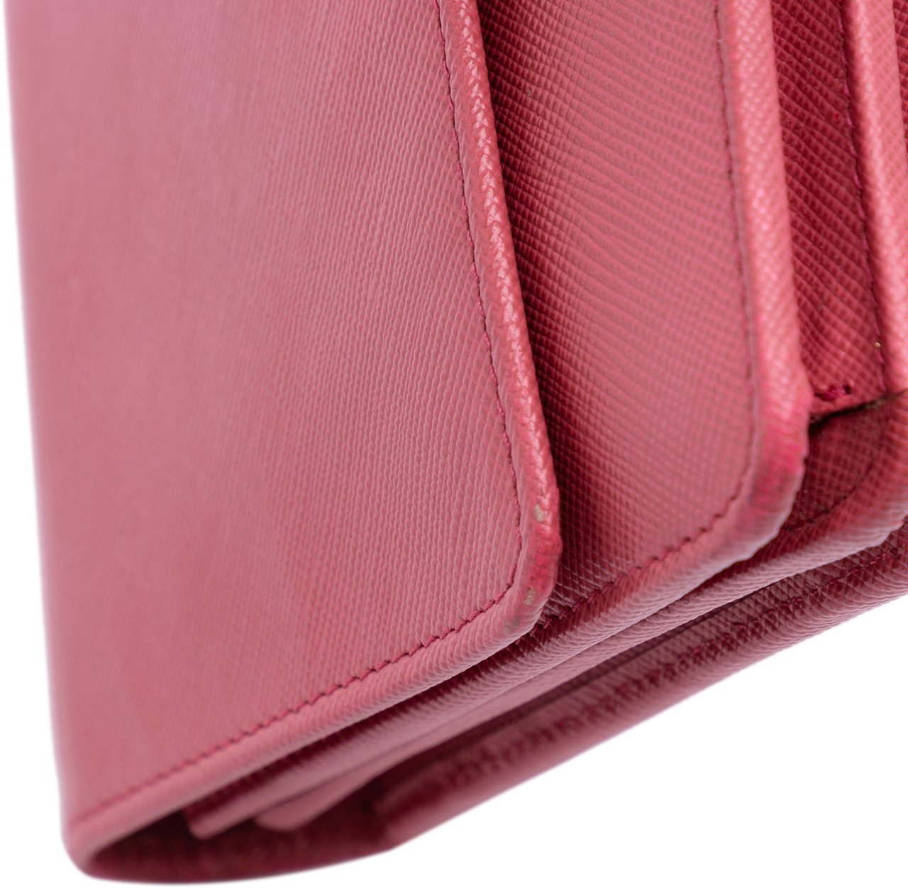 Prada Saffiano Wallet on Strap Roze