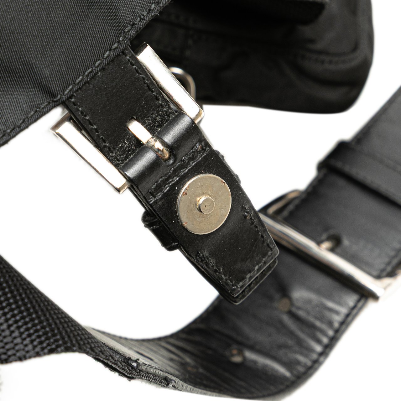 Prada Tessuto Triple Pouch Belt Bag Zwart