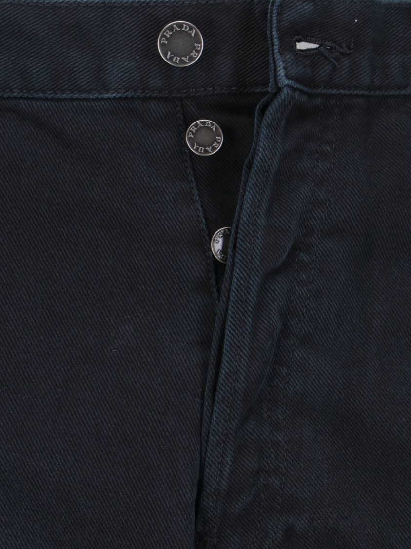 Prada Straight Jeans – Black Zwart