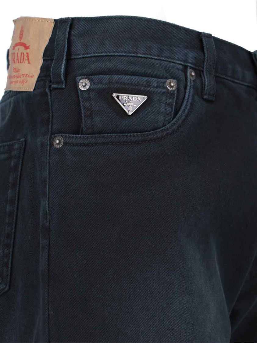 Prada Straight Jeans – Black Zwart