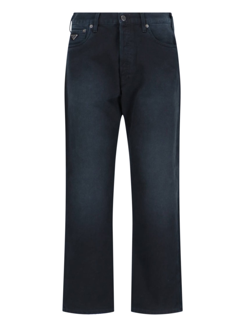 Prada Straight Jeans – Black Zwart