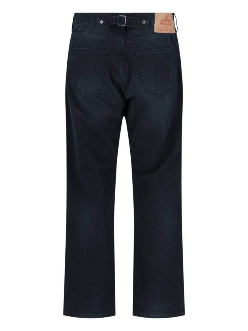 Prada Straight Jeans – Black Zwart