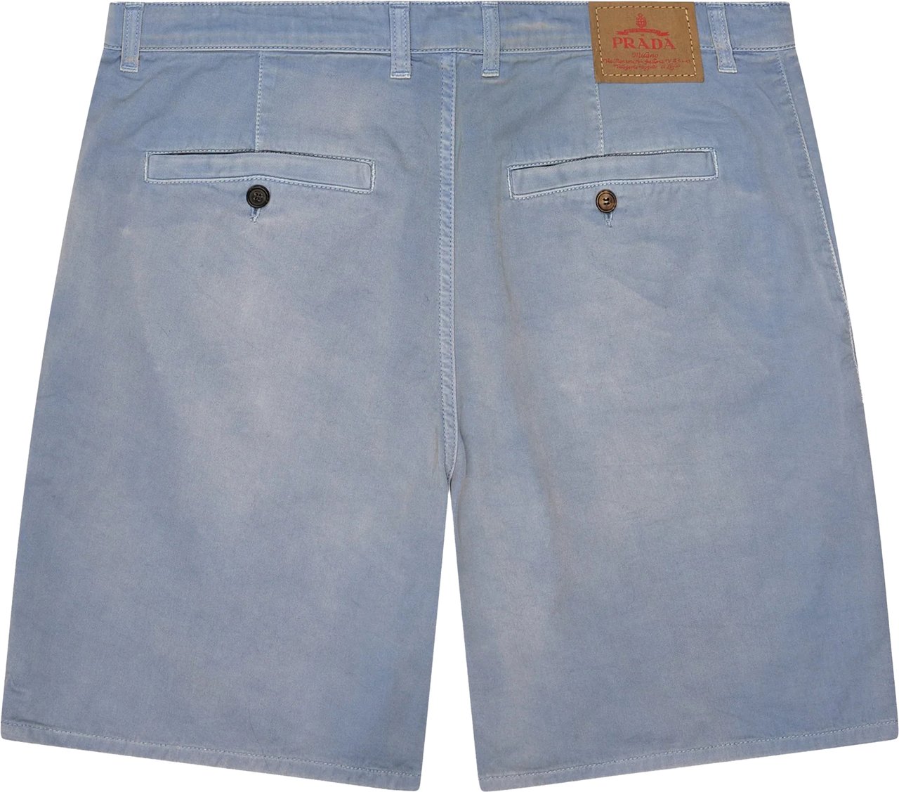 Prada Blue 5 Tasche Fabric Regular Shorts Grijs