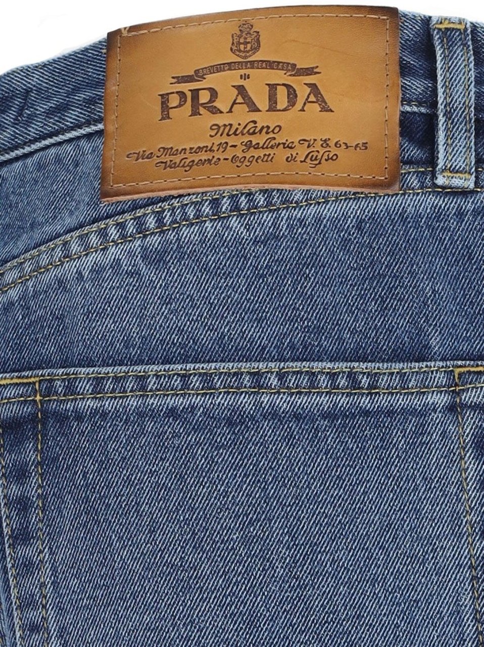 Prada Wide-Leg Jeans – Light Blue Blauw