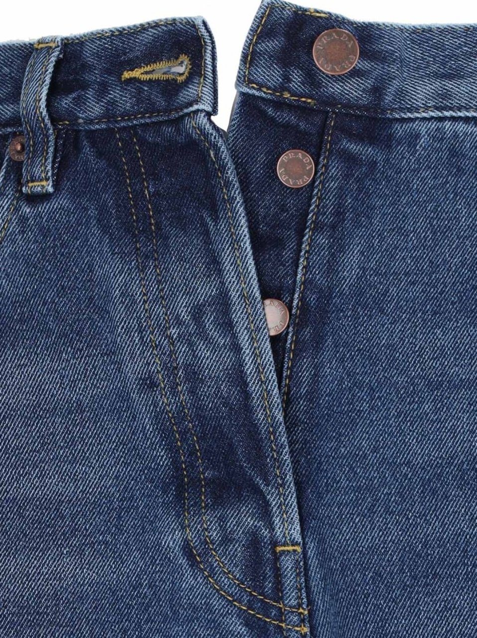 Prada Wide-Leg Jeans – Light Blue Blauw