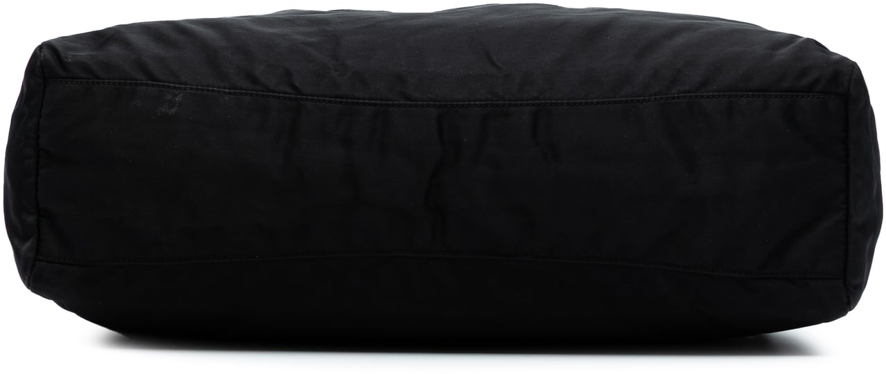 Prada Tessuto Logo Drawstring Tote Zwart