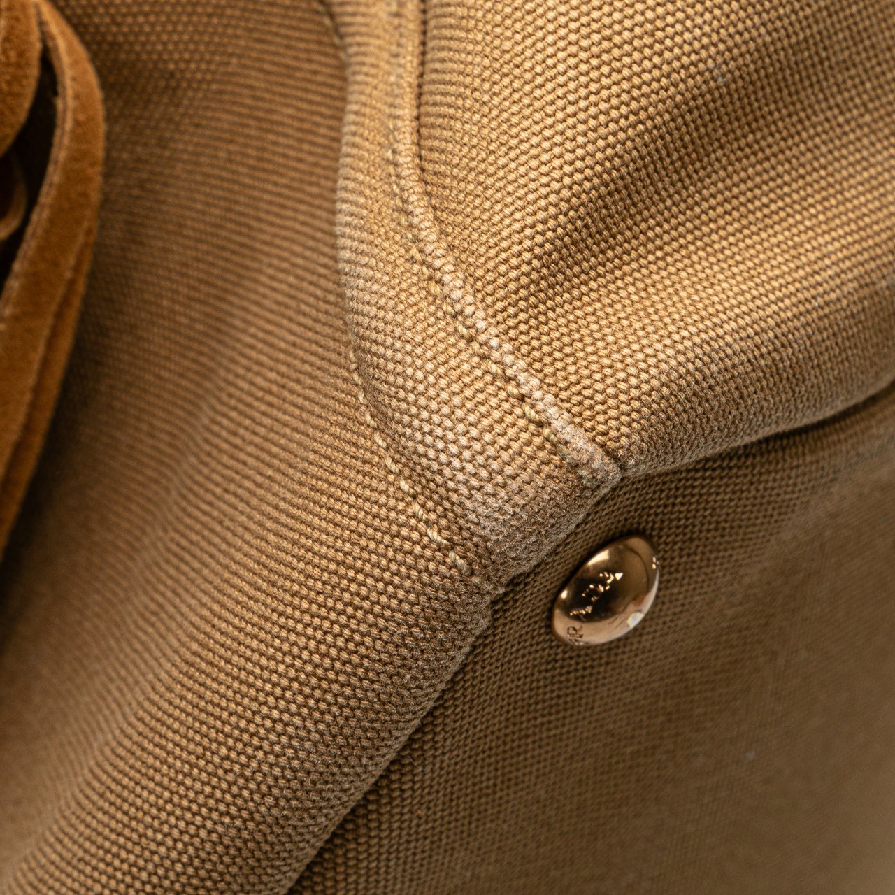 Prada Canvas Canapa Fringe Satchel Bruin