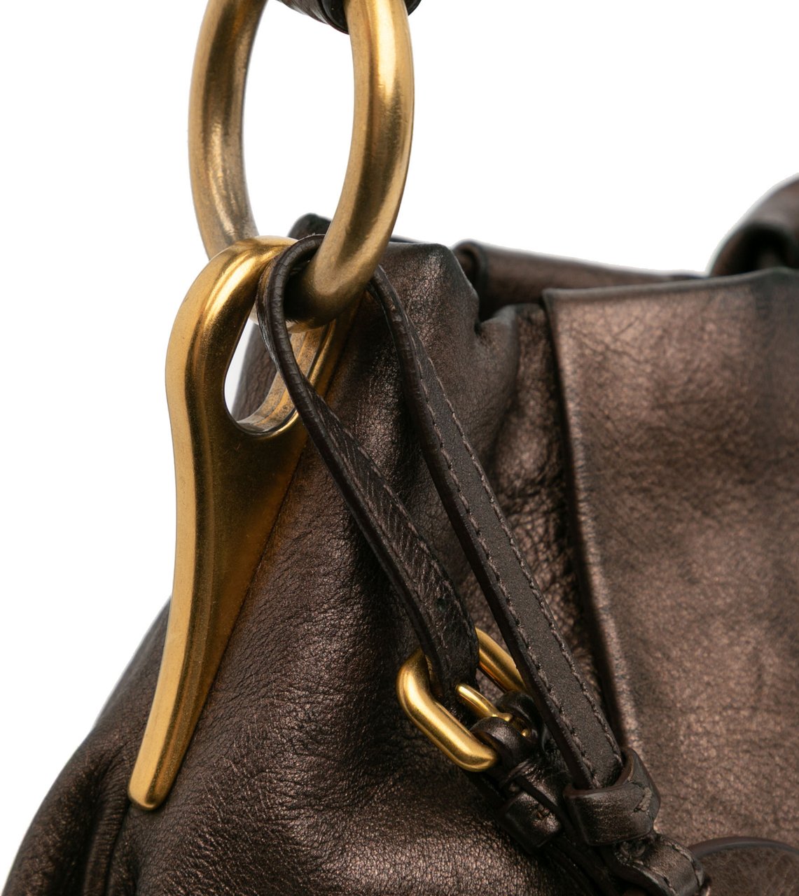 Prada Glace Mordore Hobo Bruin