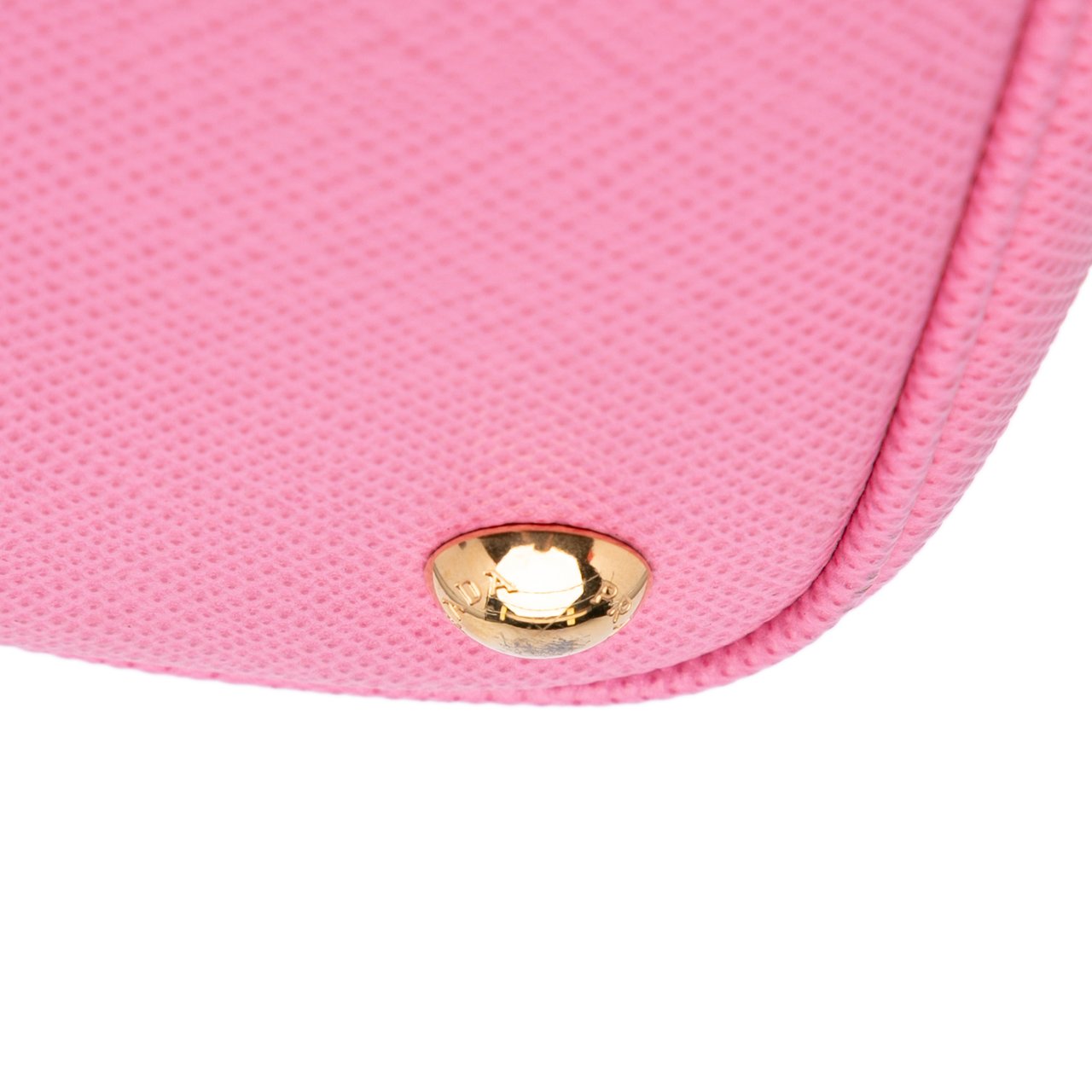 Prada Small Bicolor Saffiano Cuir Double Satchel Roze