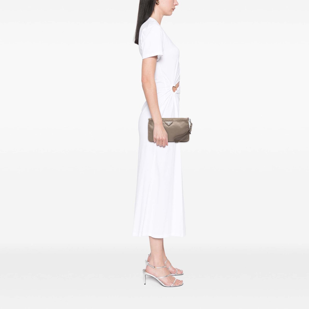 Prada Tessuto Clutch Bruin