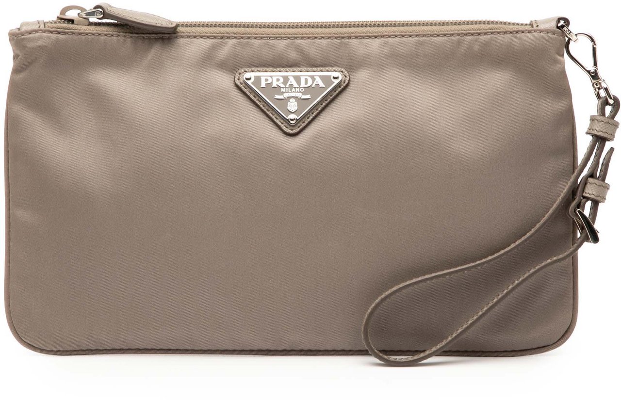 Prada Tessuto Clutch Bruin