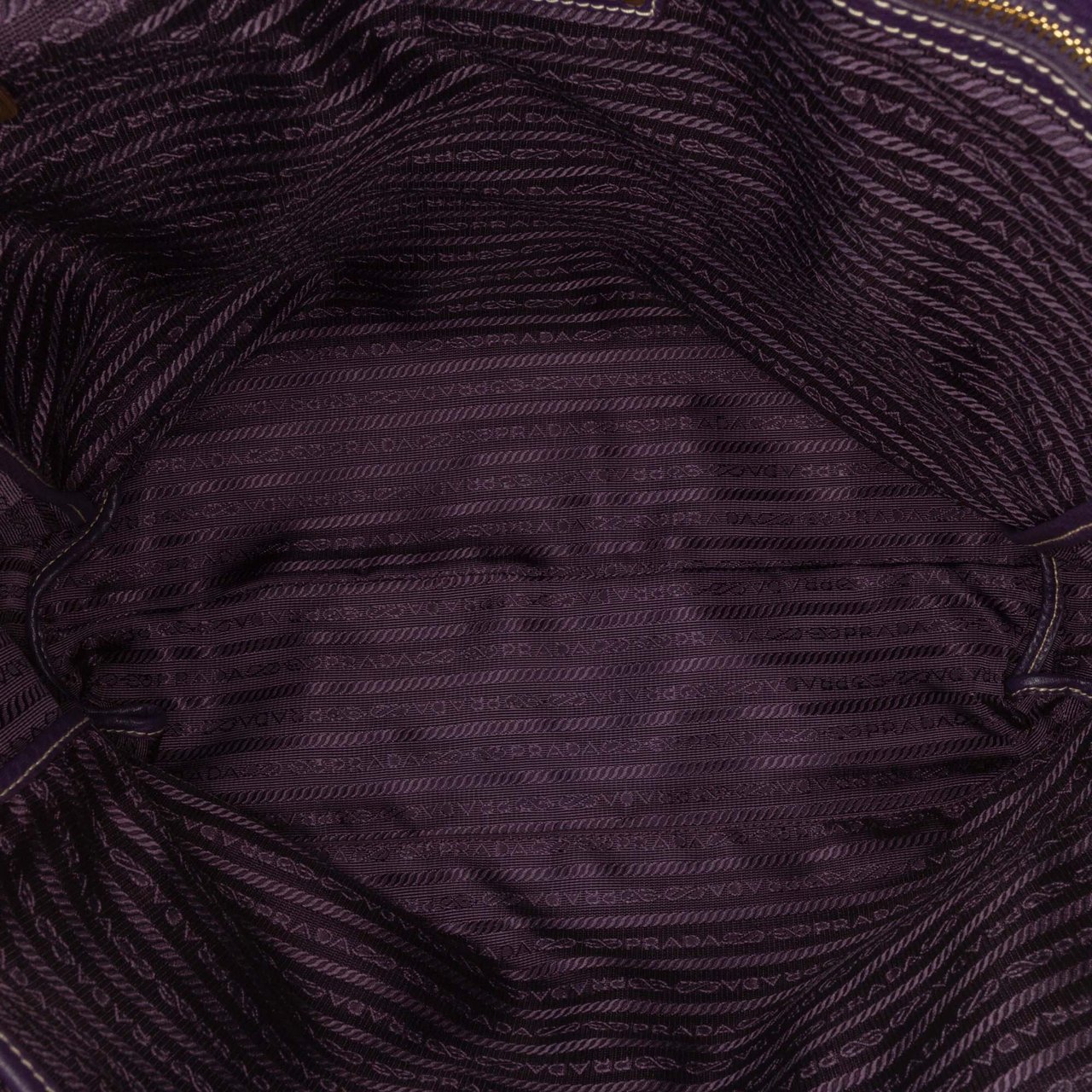 Prada Vitello Daino Open Convertible Tote Paars