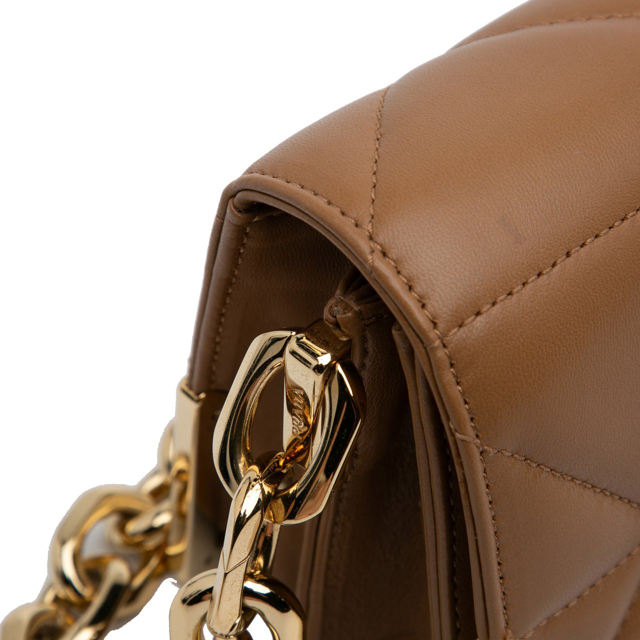 Prada Nappa Stitched Satchel Bruin