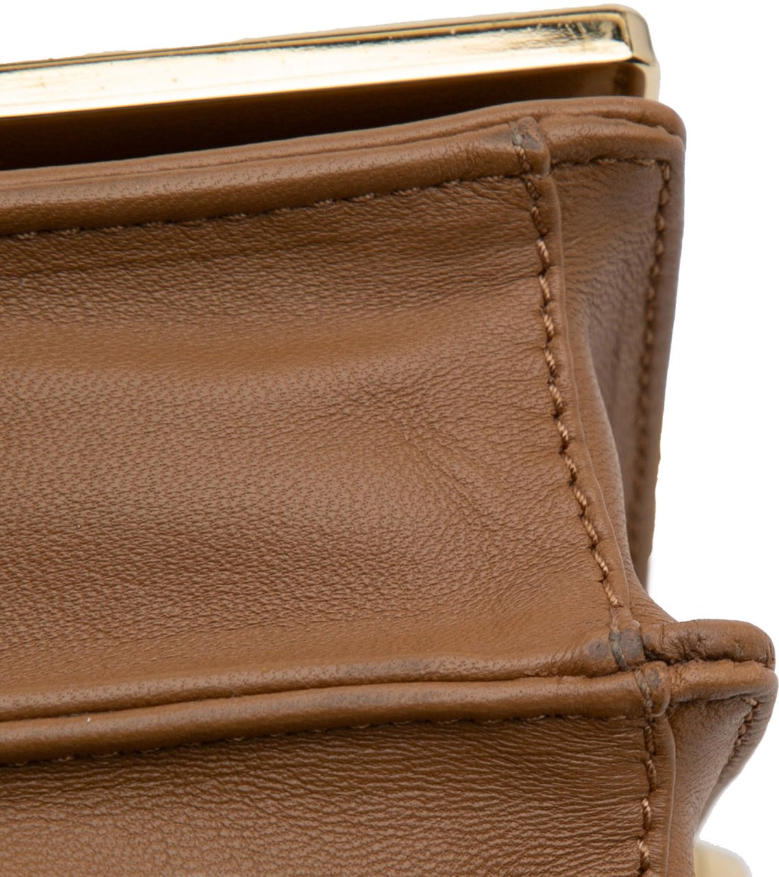 Prada Nappa Stitched Satchel Bruin