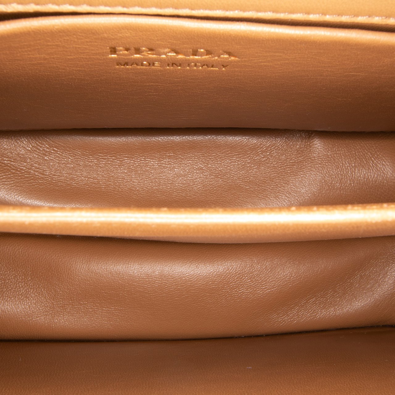 Prada Nappa Stitched Satchel Bruin