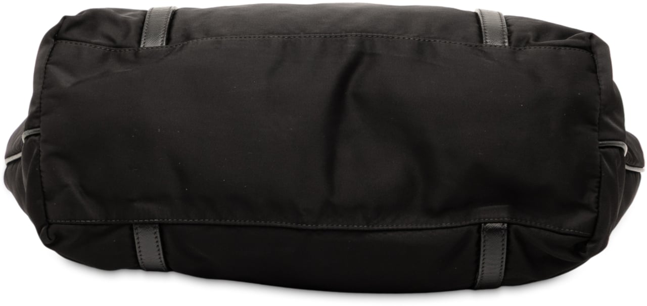 Prada Tessuto Canapa Logo Tote Zwart