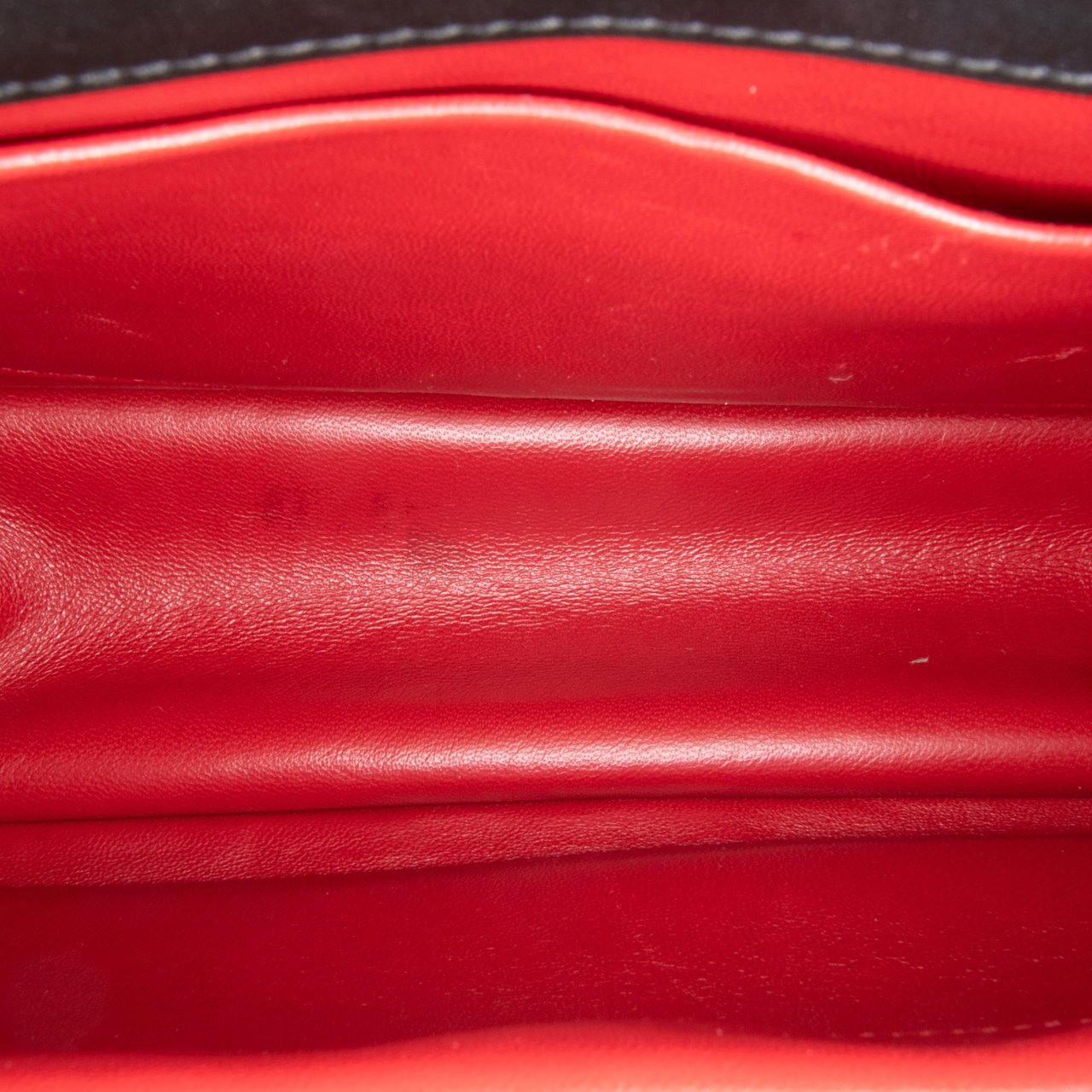 Prada Soft Calf Grommet Lock Flap Chain Crossbody Zwart