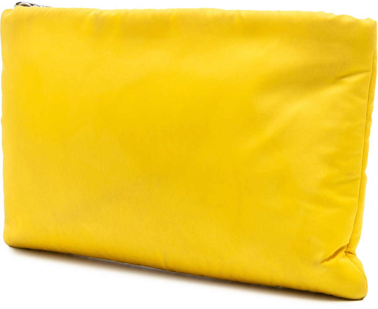 Prada Tessuto Fluo Clutch on Chain Geel