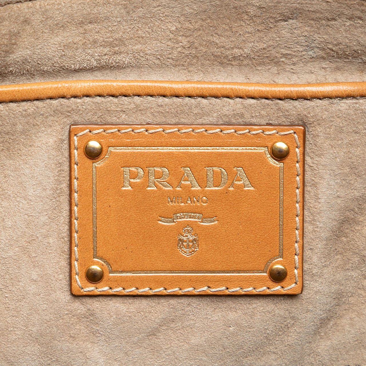 Prada Canvas Canapa Pattina Satchel Blauw